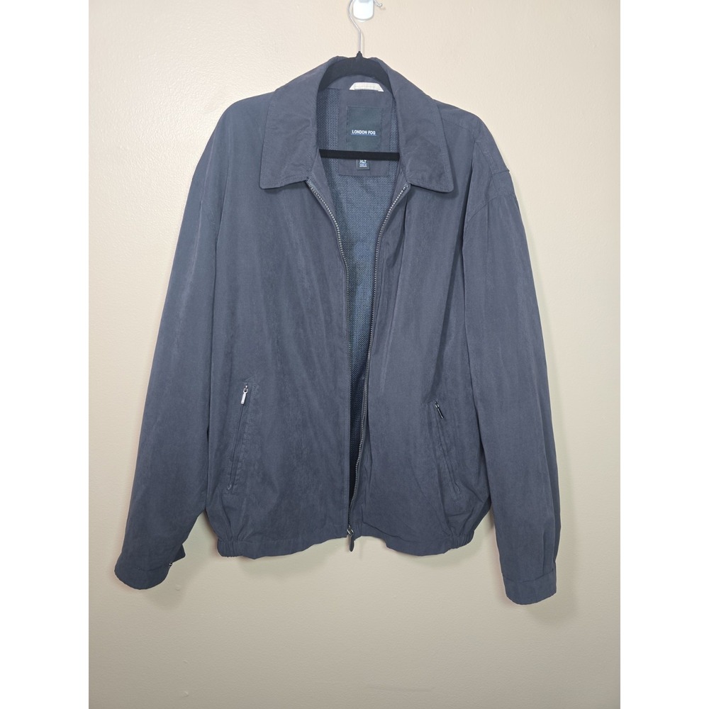 London Fog Men's Black Bomber Jacket Size XLT (Tall)
